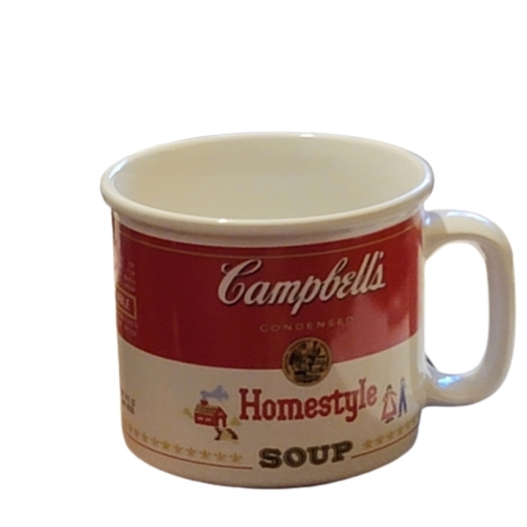 CAMPBELL'S SOUP COMPANY  condensed homestyle mug 1989 WESTWOOD Vintage Red White - Picture 1 of 8